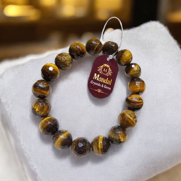 Top Quality 12mm Tiger Eye Crystal Healing Bracelet | Natural Protection, Strength & Confidence Stone