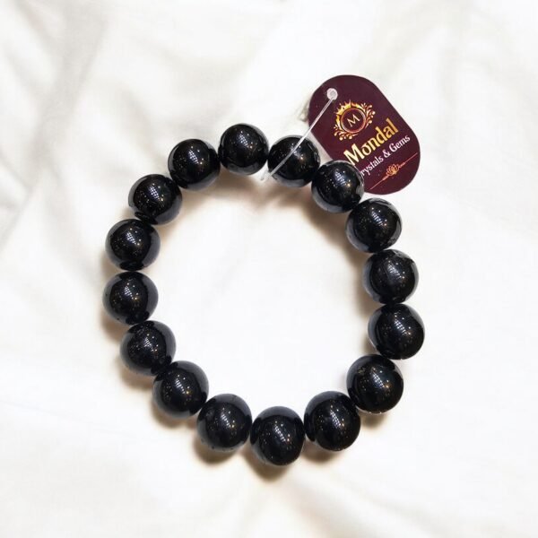Top Quality 12mm Natural Black Tourmaline Crystal Healing Bracelet – Protection, Grounding & Energy Shield