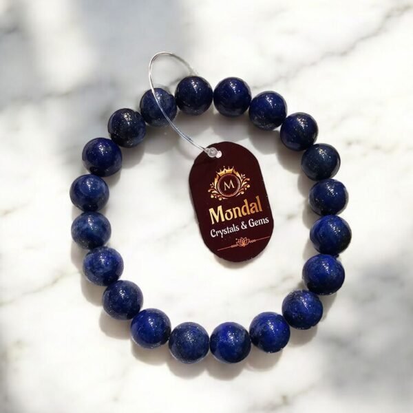 Top Quality 12mm Natural Lapis Lazuli Crystal Healing Bracelet – Wisdom, Truth & Inner Peace