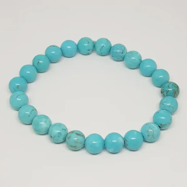 Natural Firoza (Turquoise) Crystal Healing Bracelet – Protection, Peace & Good Fortune
