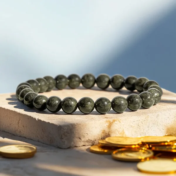 Natural Pyrite Crystal Healing Bracelet – Wealth, Protection & Confidence Energy